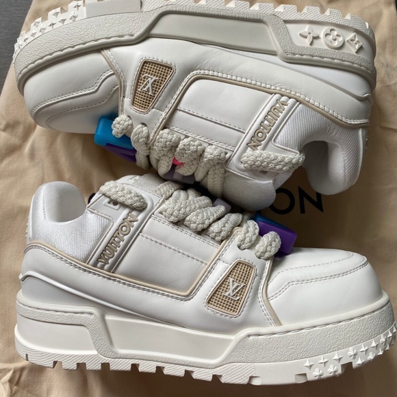 Louis Vuitton SS23 LV Trainer Maxi White 1AB8RJ Men Size US 5 NEW 100% Authentic - Picture 2 of 6